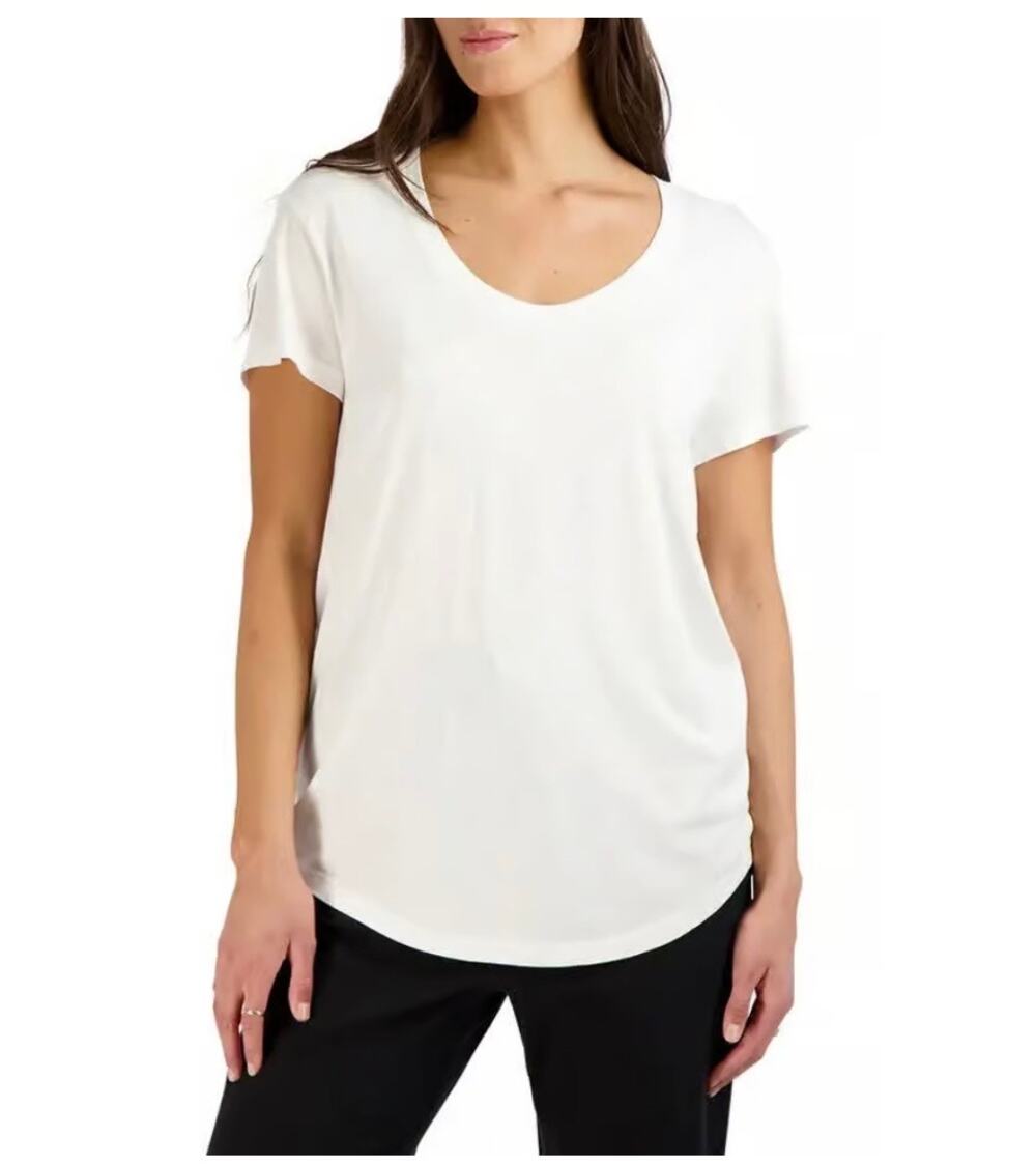 GOODLIFE women’s Scoop Neck T-Shirt - White size small $68.00 retail (new)
